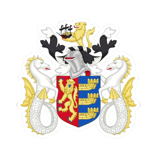 Coat of Arms of Ipswich Borough Council (England) (Coat of Arms) STICKER Vinyl Kiss-Cut Decal 2 Inch White - The Sticker Space
