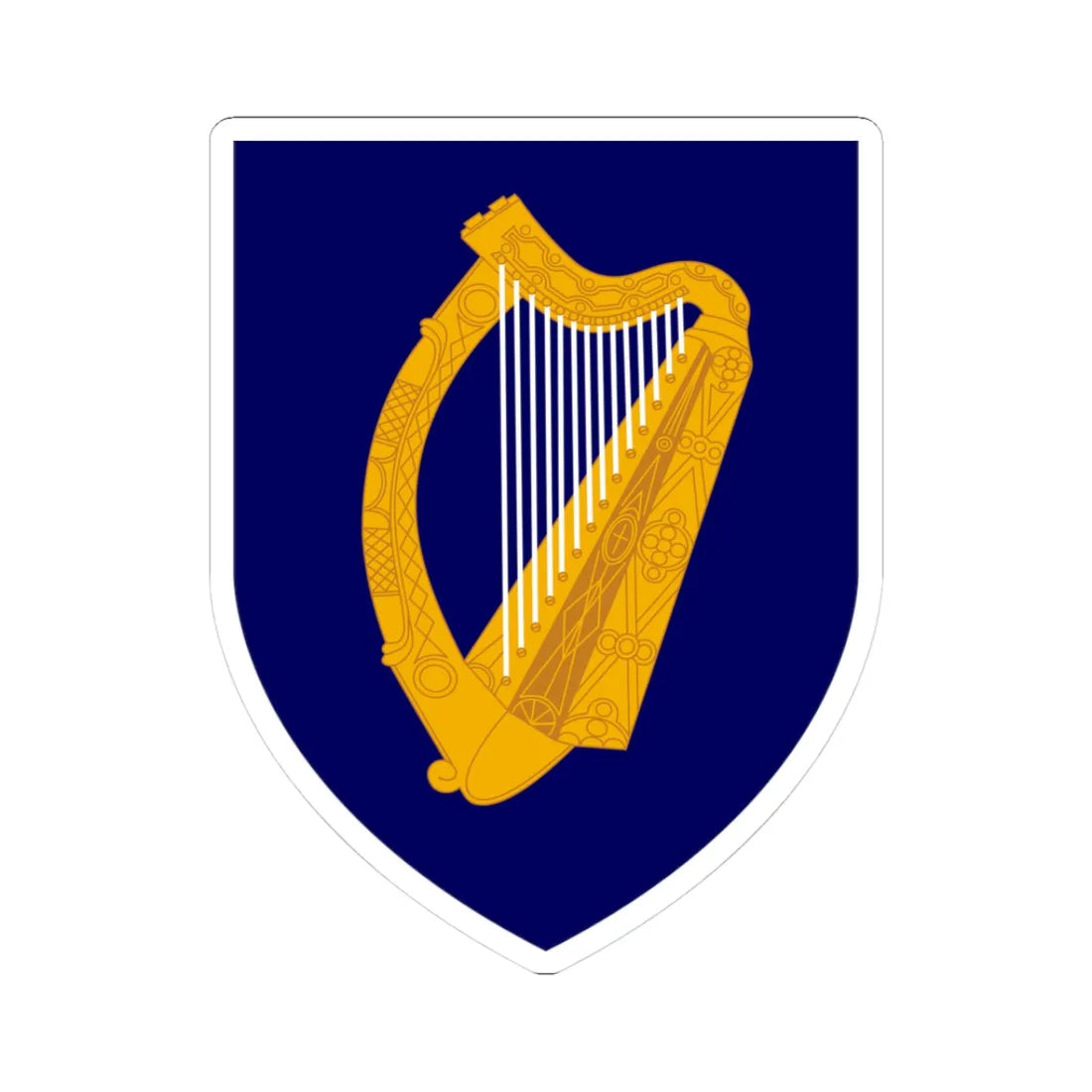 Coat of arms of Ireland - STICKER Vinyl Kiss-Cut Decal 3 Inch White - The Sticker Space