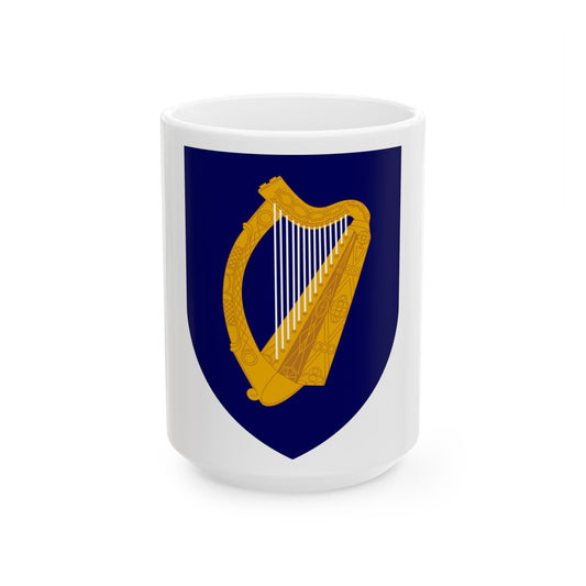 Coat of arms of Ireland - White Coffee Mug-15oz-The Sticker Space