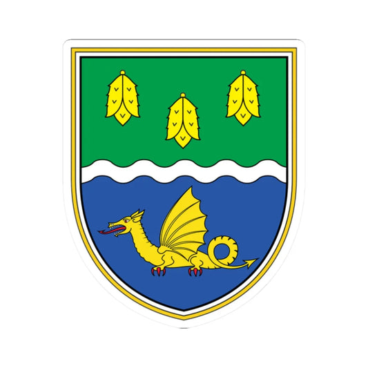 Coat of arms of Žiri (Slovenia) (Coat of Arms) STICKER Vinyl Kiss-Cut Decal 2 Inch White - The Sticker Space