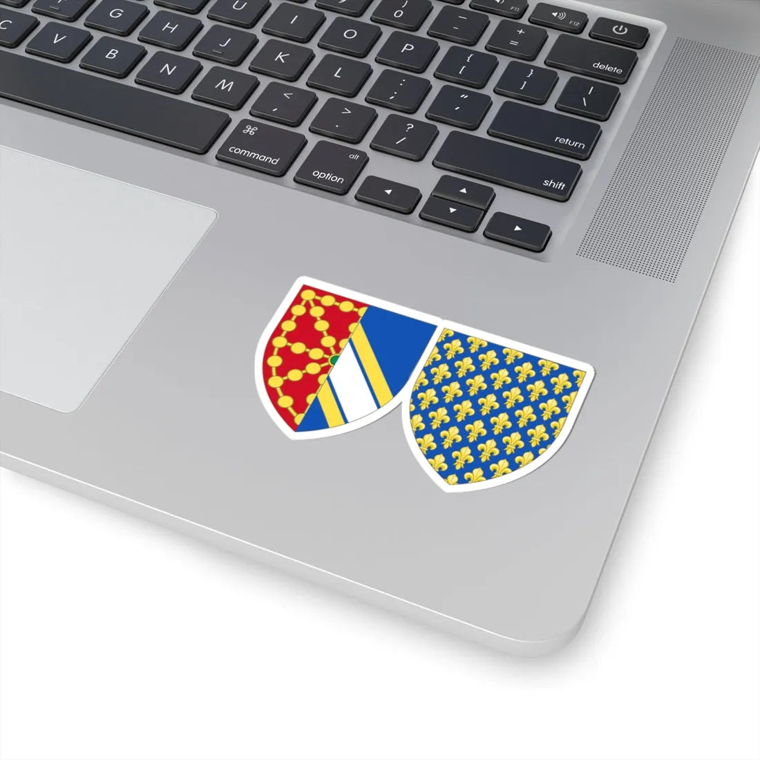 Coat of Arms of Isabella of France Queen Consort of Navarre (Spain) (Coat of Arms) STICKER Vinyl Kiss-Cut Decal - The Sticker Space