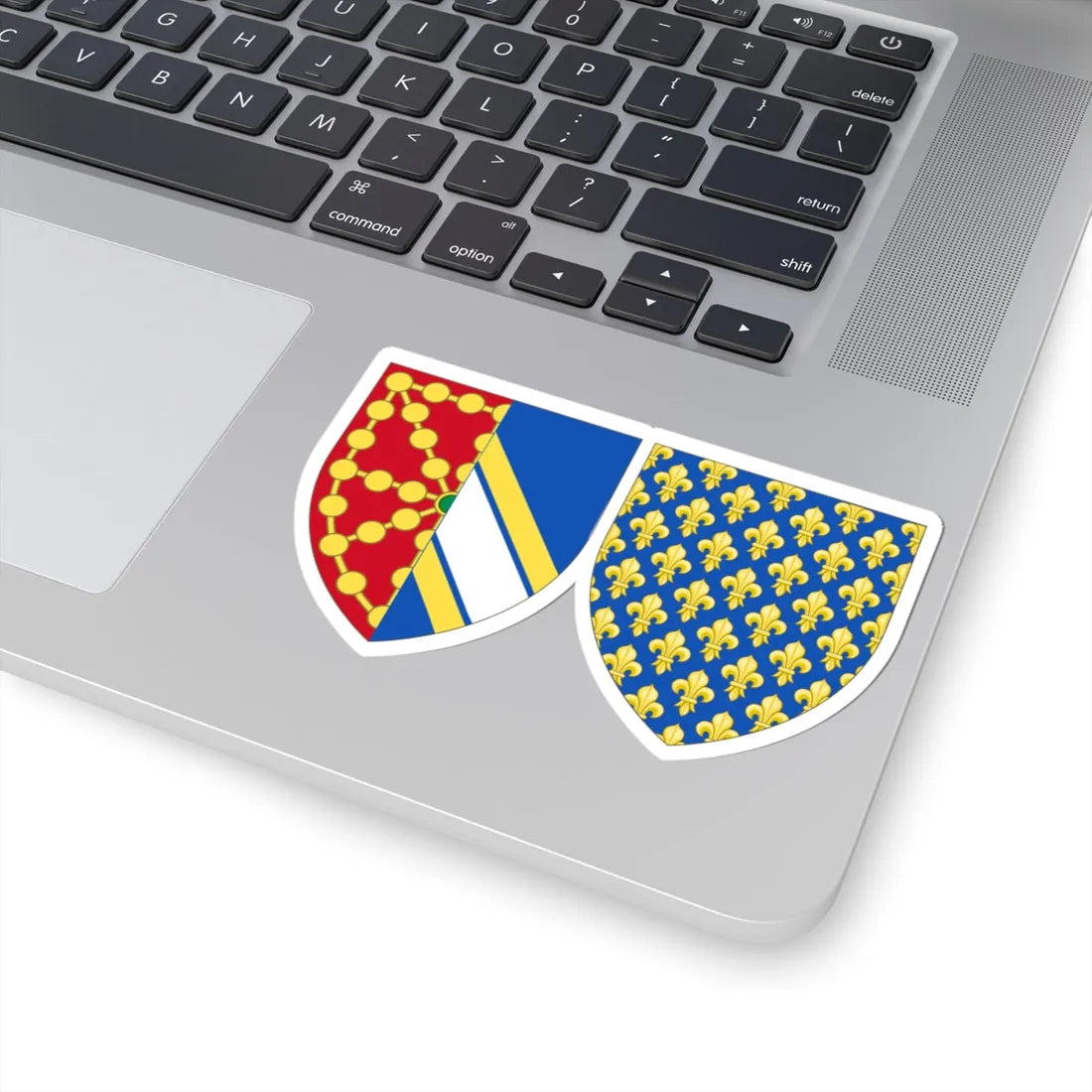Coat of Arms of Isabella of France Queen Consort of Navarre (Spain) (Coat of Arms) STICKER Vinyl Kiss-Cut Decal - The Sticker Space