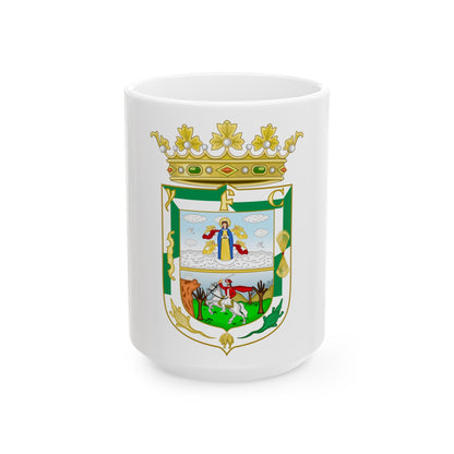 Coat of Arms of Isla Fernandina (Cuba) - White Coffee Mug-15oz-The Sticker Space