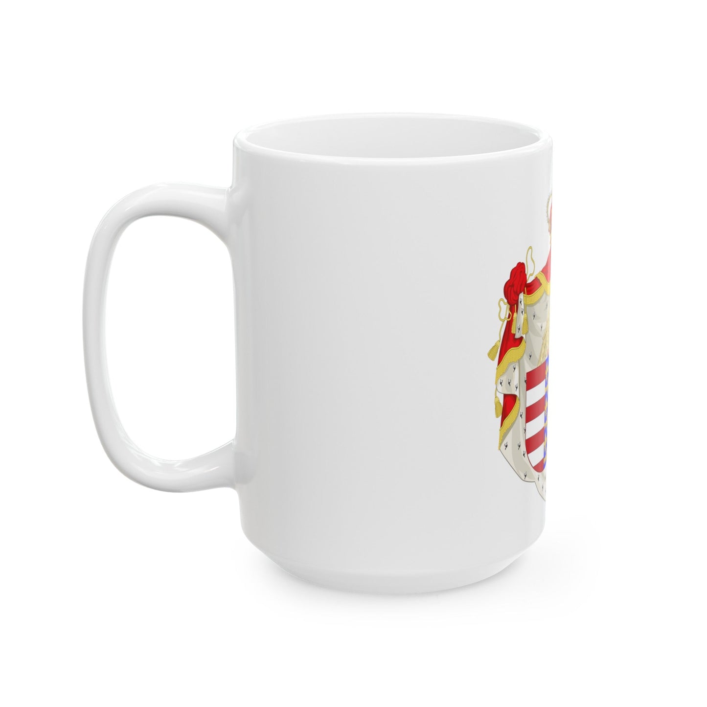 Coat of arms of Jadwiga of Poland - White Coffee Mug-The Sticker Space