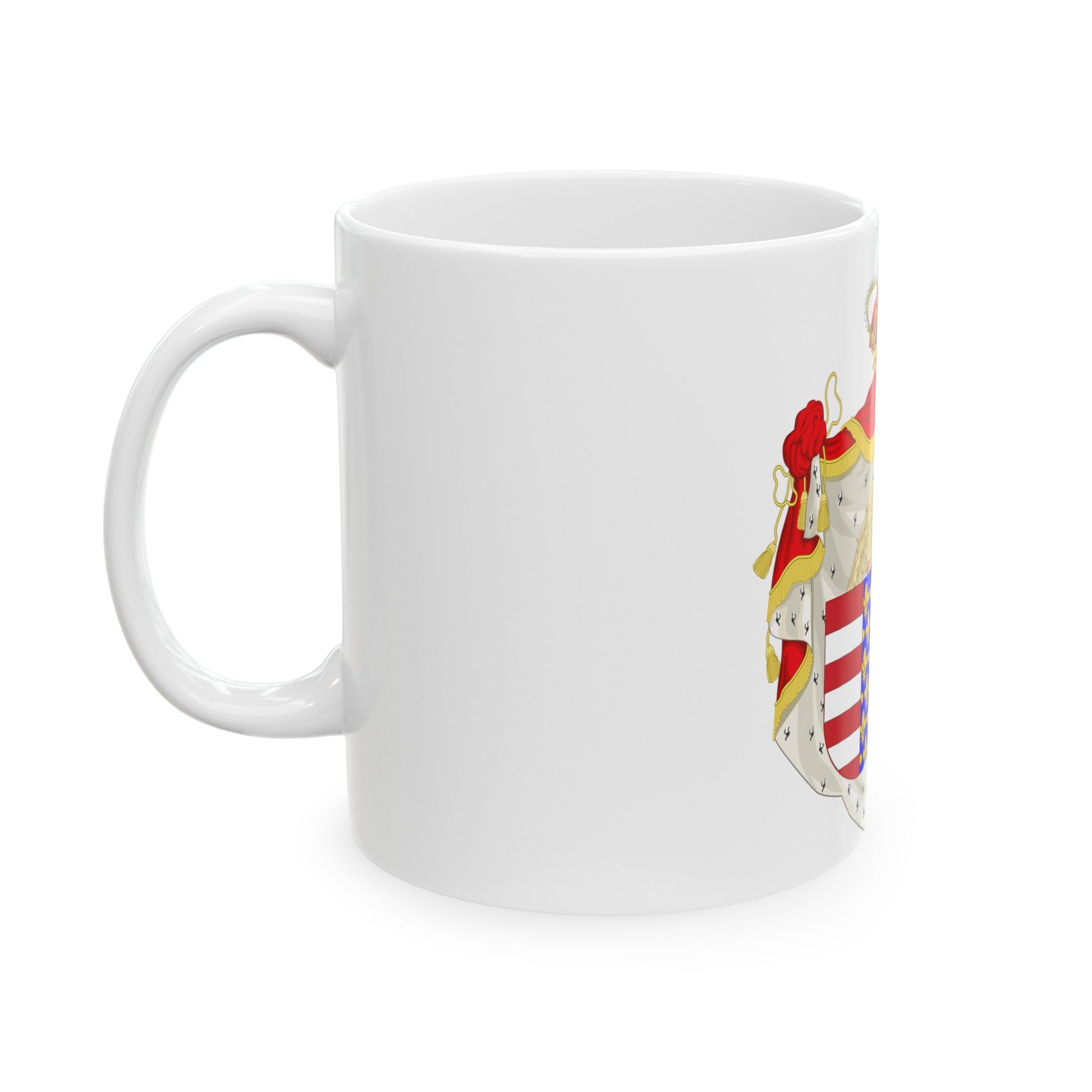 Coat of arms of Jadwiga of Poland - White Coffee Mug-The Sticker Space