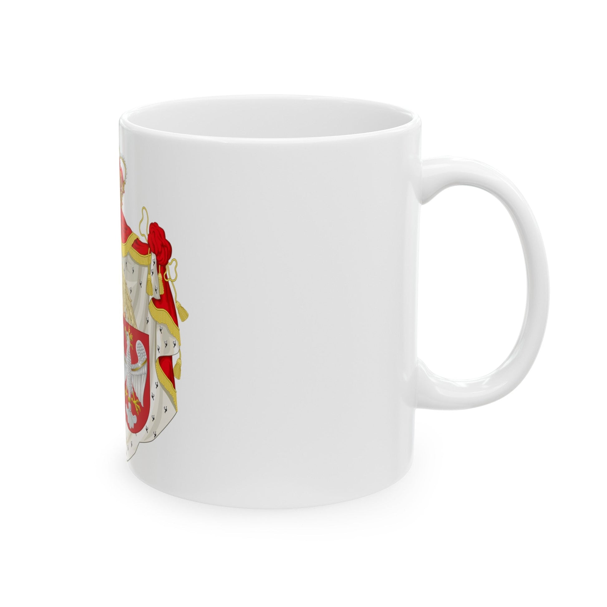 Coat of arms of Jadwiga of Poland - White Coffee Mug-The Sticker Space