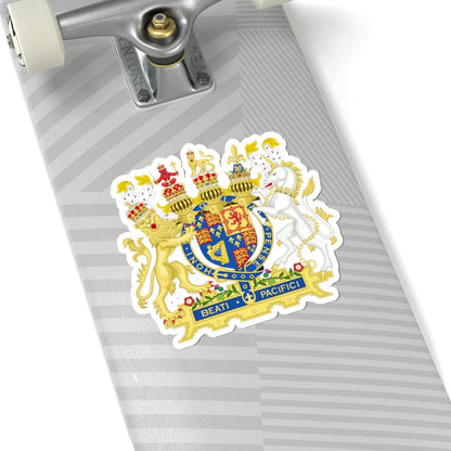 Coat of arms of James I of England 1603-1625 three crests variant 1 (England) (Coat of Arms) STICKER Vinyl Kiss-Cut Decal - The Sticker Space