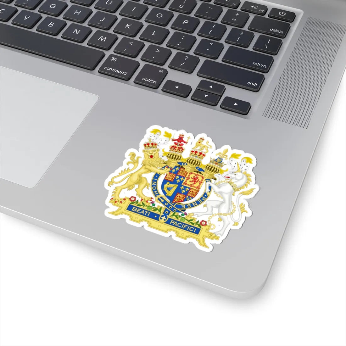 Coat of arms of James I of England 1603-1625 three crests variant 1 (England) (Coat of Arms) STICKER Vinyl Kiss-Cut Decal - The Sticker Space