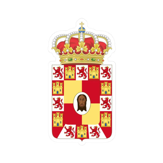 Coat of Arms of Jaén Province (Spain) (Coat of Arms) STICKER Vinyl Kiss-Cut Decal 2 Inch White - The Sticker Space