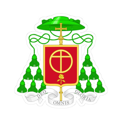 Coat of Arms of Javier Echevarría Prelate of the Opus Dei (Spain) (Coat of Arms) STICKER Vinyl Kiss-Cut Decal 3 Inch White - The Sticker Space