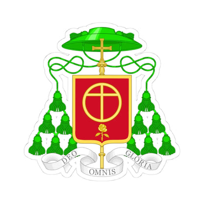 Coat of Arms of Javier Echevarría Prelate of the Opus Dei (Spain) (Coat of Arms) STICKER Vinyl Kiss-Cut Decal 4 Inch White - The Sticker Space