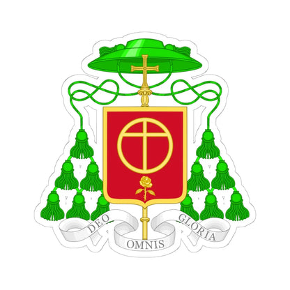 Coat of Arms of Javier Echevarría Prelate of the Opus Dei (Spain) (Coat of Arms) STICKER Vinyl Kiss-Cut Decal 6 Inch White - The Sticker Space