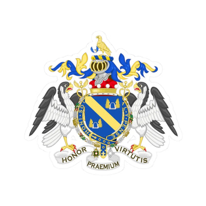 Coat of Arms of Jock Baron Stirrup (Spain) (Coat of Arms) STICKER Vinyl Kiss-Cut Decal 2 Inch White - The Sticker Space