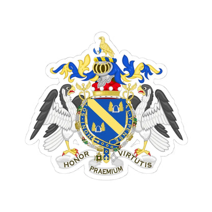 Coat of Arms of Jock Baron Stirrup (Spain) (Coat of Arms) STICKER Vinyl Kiss-Cut Decal 4 Inch White - The Sticker Space