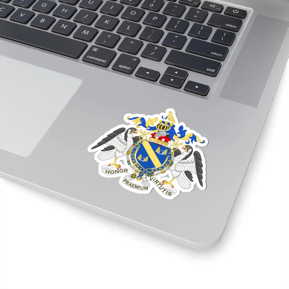 Coat of Arms of Jock Baron Stirrup (Spain) (Coat of Arms) STICKER Vinyl Kiss-Cut Decal - The Sticker Space
