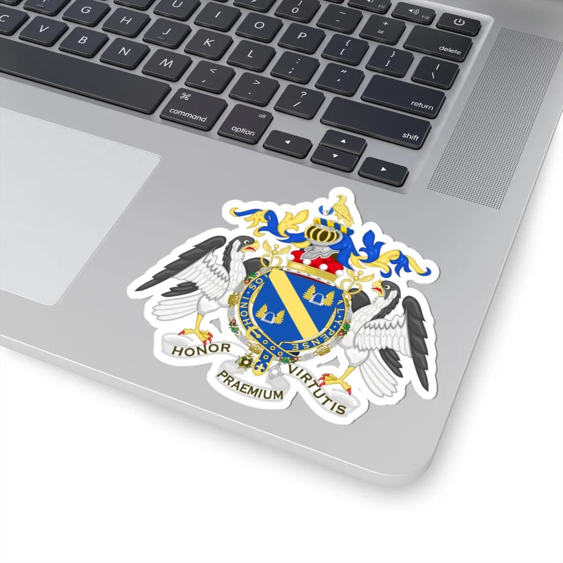 Coat of Arms of Jock Baron Stirrup (Spain) (Coat of Arms) STICKER Vinyl Kiss-Cut Decal - The Sticker Space