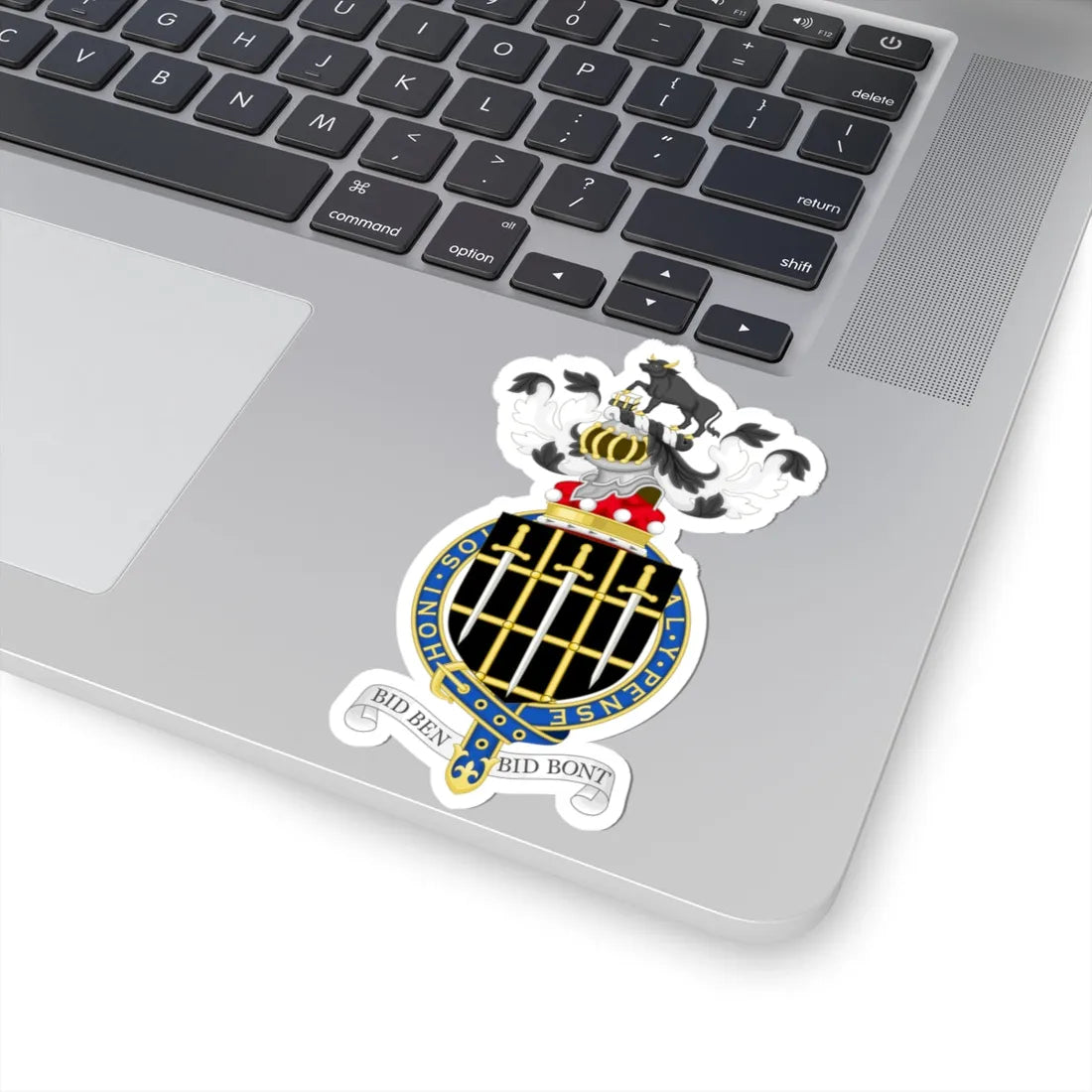 Coat of Arms of John Baron Morris of Aberavon (Spain) (Coat of Arms) STICKER Vinyl Kiss-Cut Decal - The Sticker Space