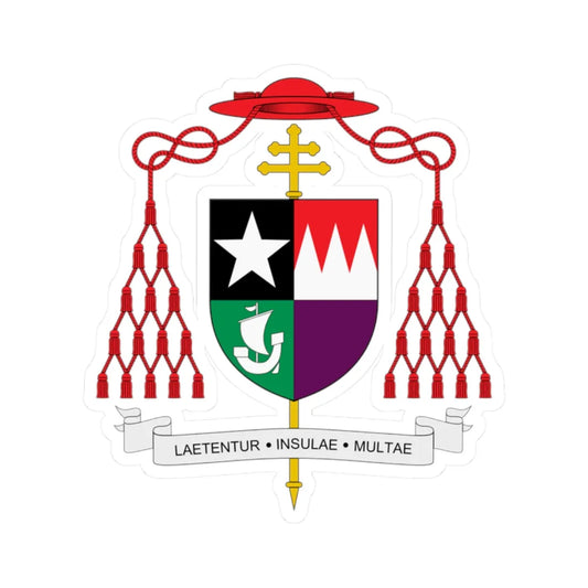 Coat of arms of Joseph Asajiro Satowaki (Japan) (Coat of Arms) STICKER Vinyl Kiss-Cut Decal 2 Inch White - The Sticker Space