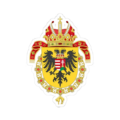 Coat of Arms of Joseph I Holy Roman Emperor-Or shield variant (Austria) (Coat of Arms) STICKER Vinyl Kiss-Cut Decal 4 Inch White - The Sticker Space