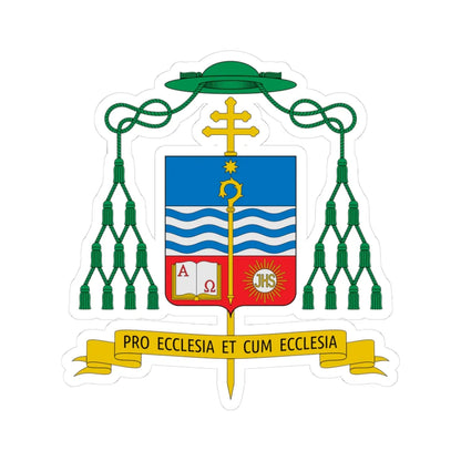 Coat of arms of Joseph Mitsuaki Takami (Japan) (Coat of Arms) STICKER Vinyl Kiss-Cut Decal 3 Inch White - The Sticker Space