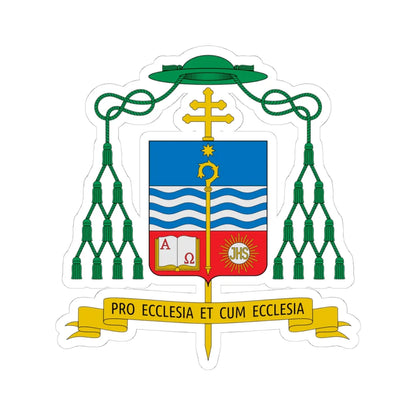 Coat of arms of Joseph Mitsuaki Takami (Japan) (Coat of Arms) STICKER Vinyl Kiss-Cut Decal 4 Inch White - The Sticker Space