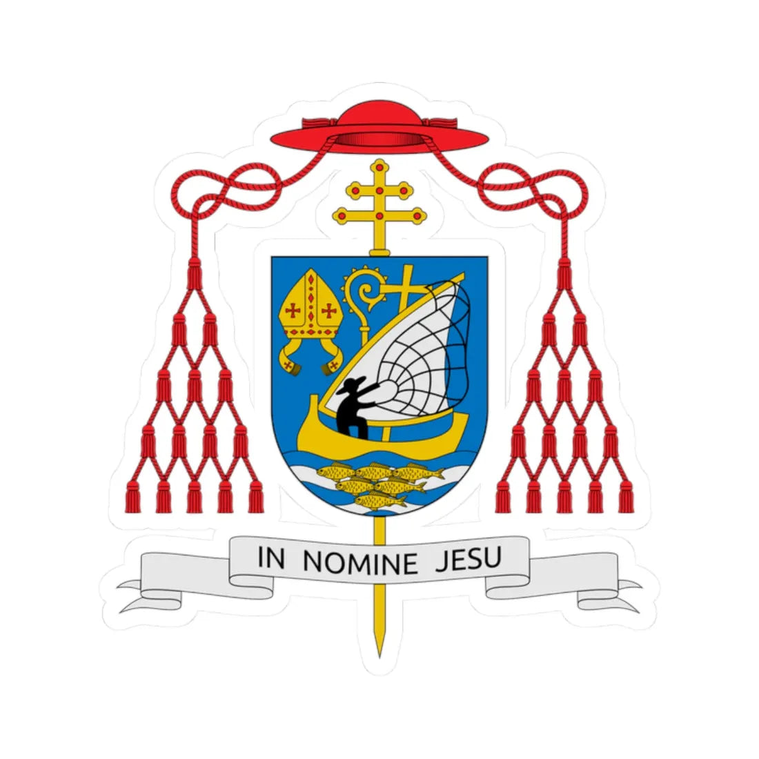 Coat of arms of Julius Darmaatmadja (Indonesia) (Coat of Arms) STICKER Vinyl Kiss-Cut Decal 2 Inch White - The Sticker Space