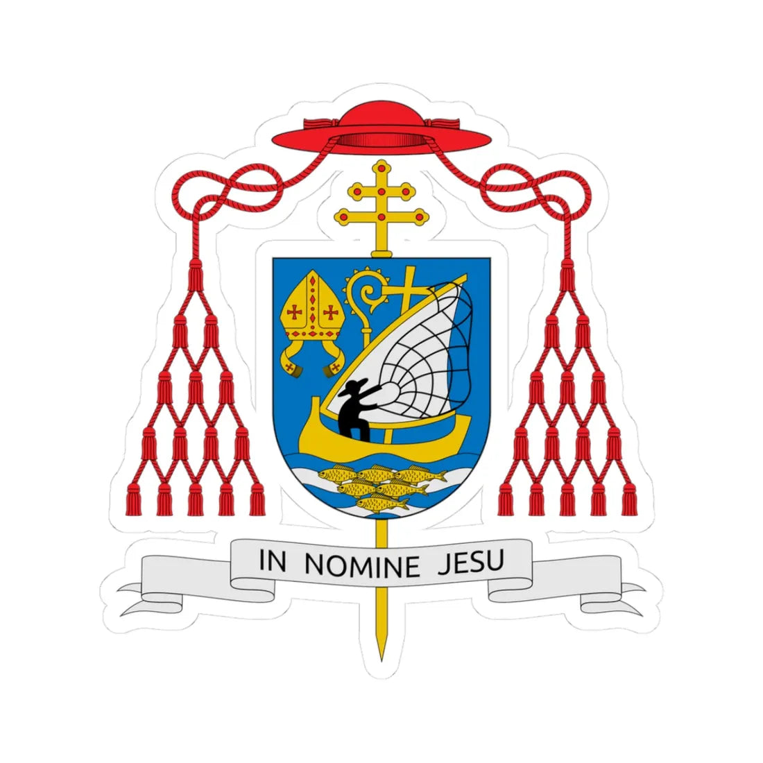 Coat of arms of Julius Darmaatmadja (Indonesia) (Coat of Arms) STICKER Vinyl Kiss-Cut Decal 3 Inch White - The Sticker Space