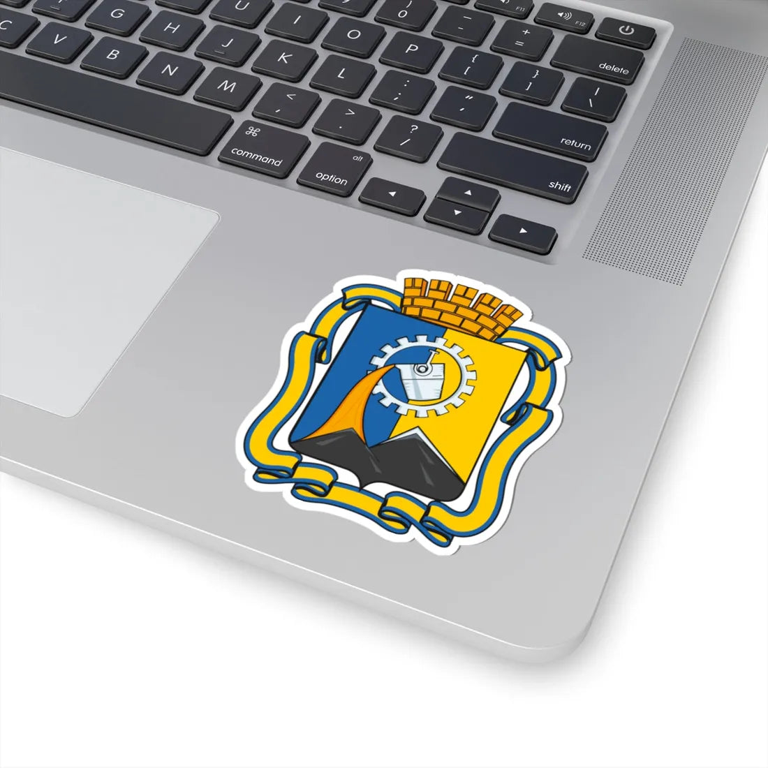 Coat of Arms of Kadiivka (Ukraine) (Coat of Arms) STICKER Vinyl Kiss-Cut Decal - The Sticker Space