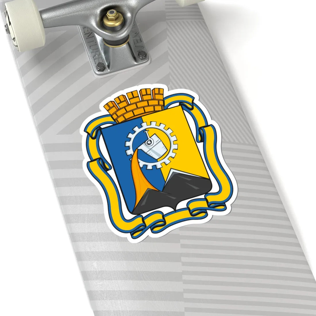 Coat of Arms of Kadiivka (Ukraine) (Coat of Arms) STICKER Vinyl Kiss-Cut Decal - The Sticker Space