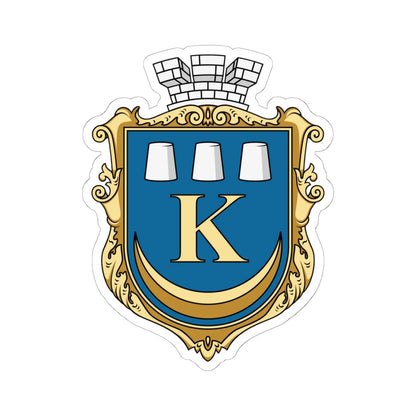 Coat of Arms of Kalush (Ukraine) (Coat of Arms) STICKER Vinyl Kiss-Cut Decal 6 Inch White - The Sticker Space