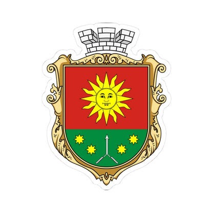 Coat of arms of Kalynivka (Ukraine) (Coat of Arms) STICKER Vinyl Kiss-Cut Decal 3 Inch White - The Sticker Space