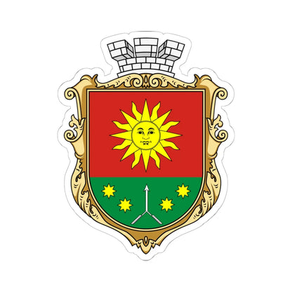 Coat of arms of Kalynivka (Ukraine) (Coat of Arms) STICKER Vinyl Kiss-Cut Decal 6 Inch White - The Sticker Space