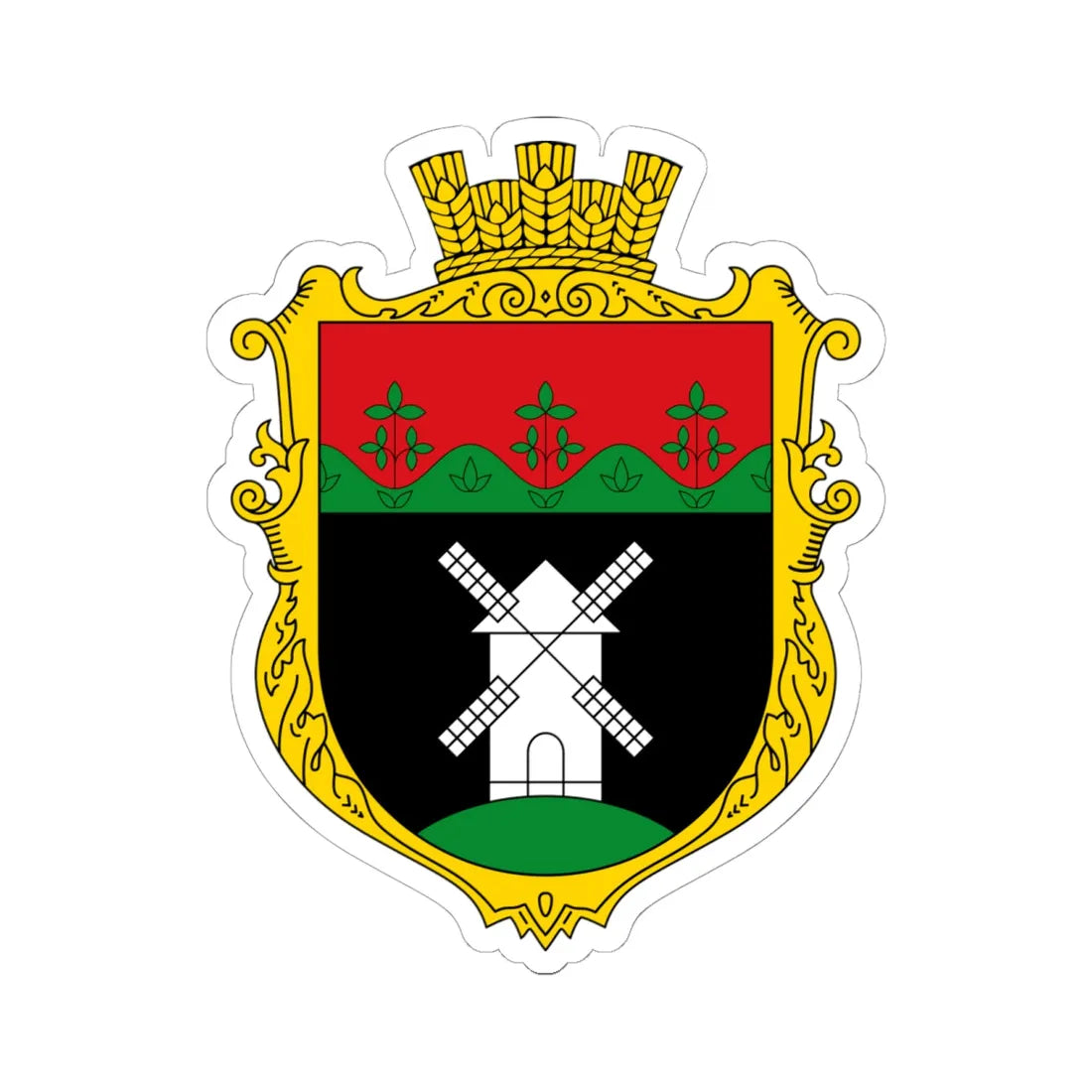 Coat of arms of Kanizh (Ukraine) (Coat of Arms) STICKER Vinyl Kiss-Cut Decal 6 Inch White - The Sticker Space