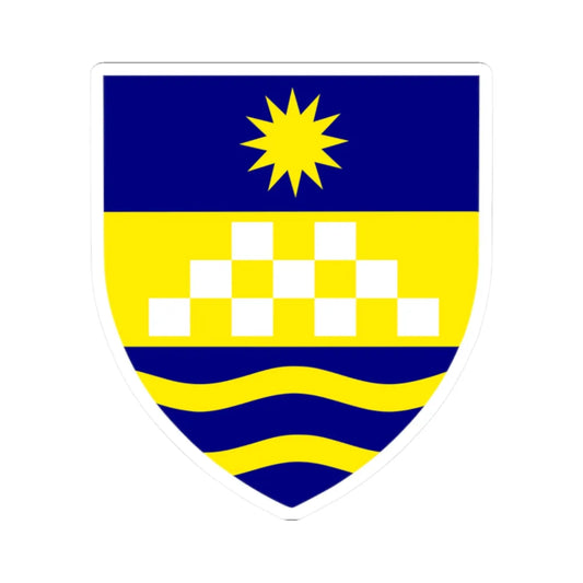 Coat of arms of Karpoš Municipality (North Macedonia) (Coat of Arms) STICKER Vinyl Kiss-Cut Decal 2 Inch White - The Sticker Space