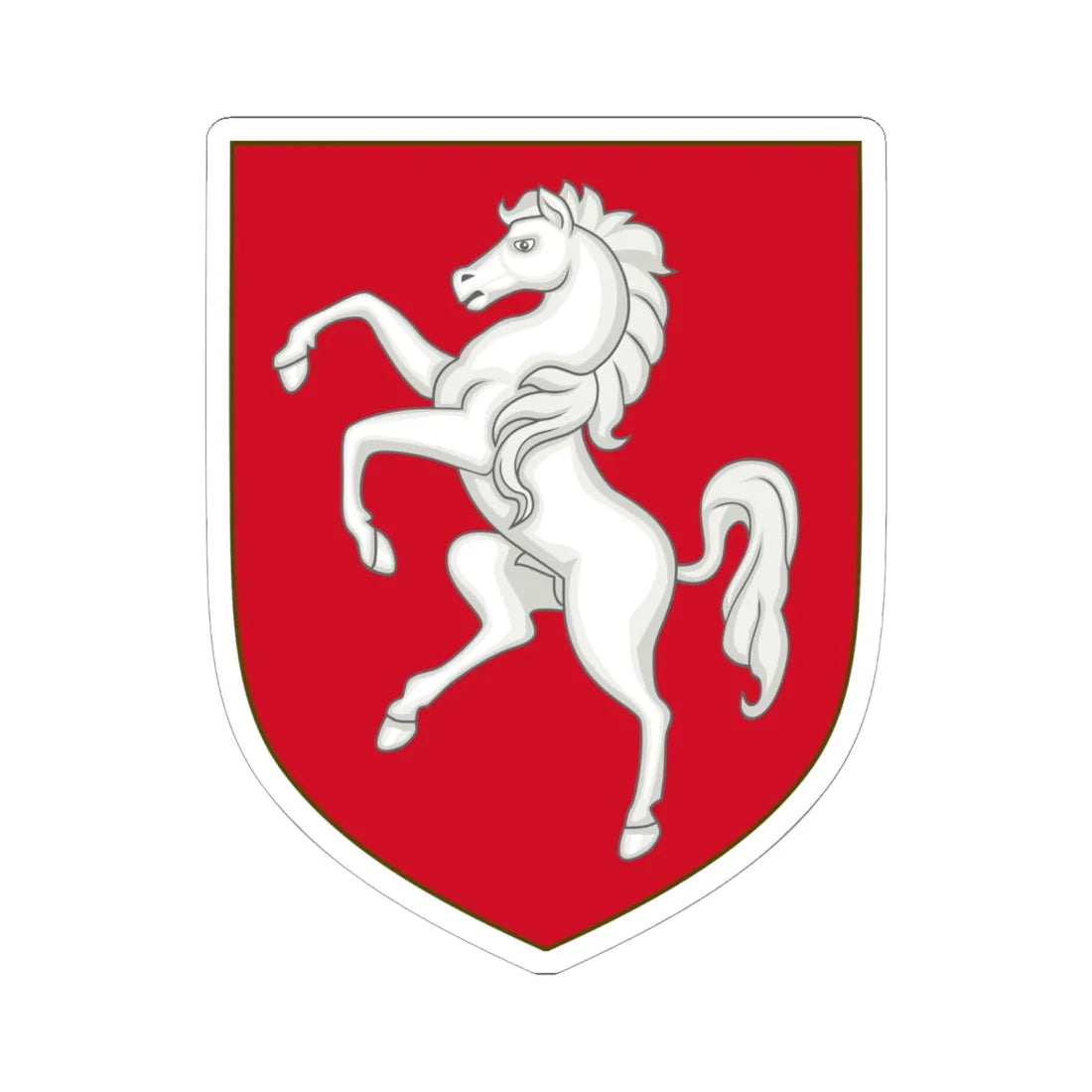 Coat of arms of Kent (England) (Coat of Arms) STICKER Vinyl Kiss-Cut Decal 6 Inch White - The Sticker Space