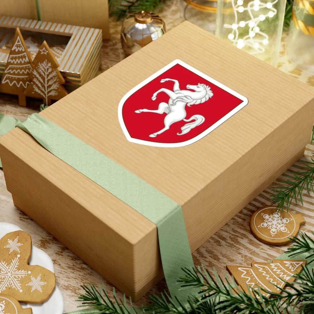 Coat of arms of Kent (England) (Coat of Arms) STICKER Vinyl Kiss-Cut Decal - The Sticker Space