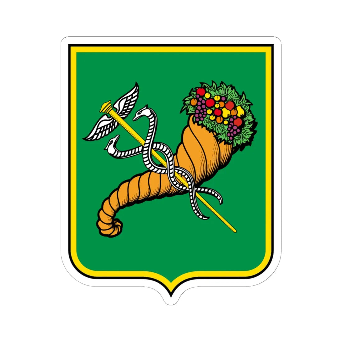 Coat of arms of Kharkiv (Ukraine) (Coat of Arms) STICKER Vinyl Kiss-Cut Decal 6 Inch White - The Sticker Space
