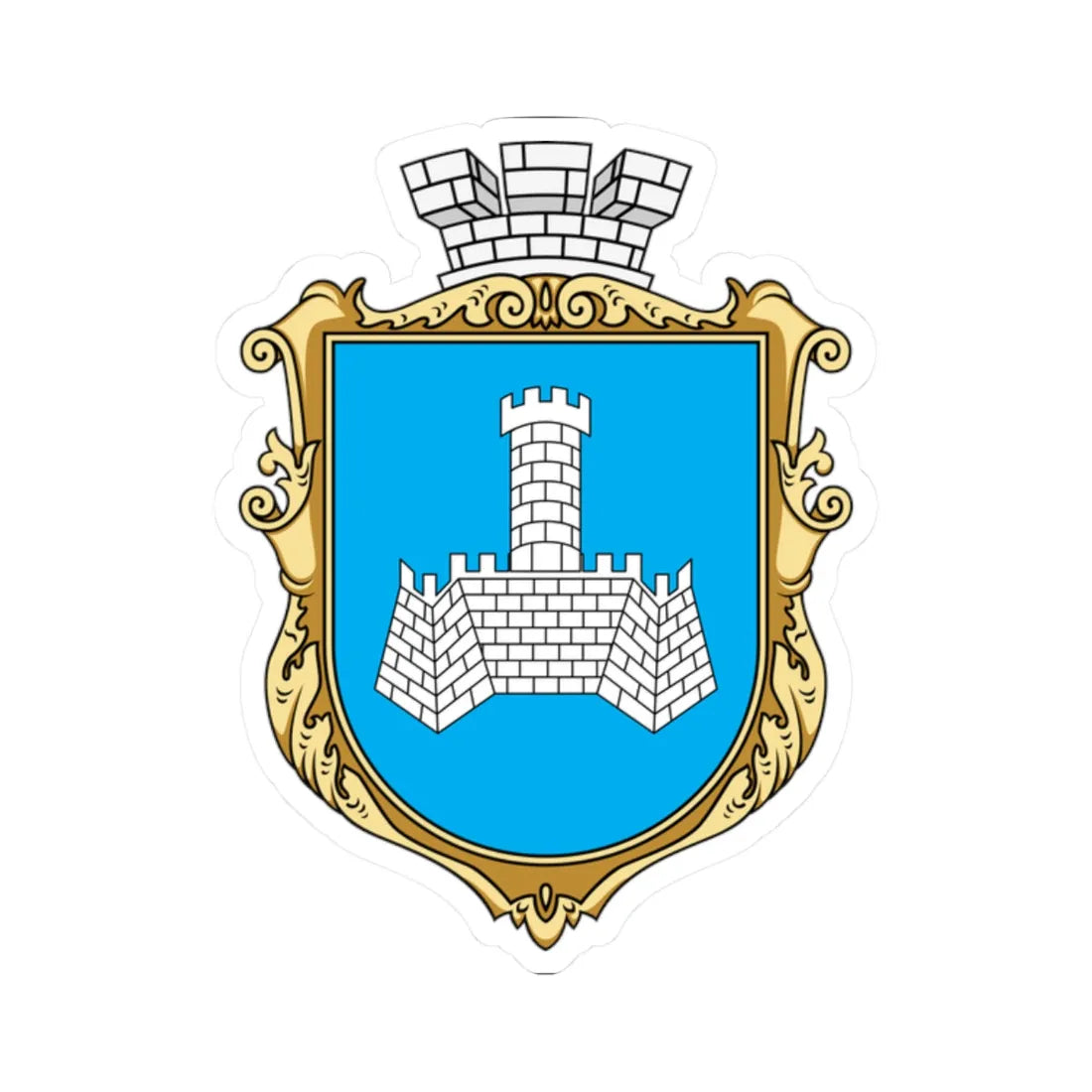 Coat of arms of Khmilnyk (Ukraine) (Coat of Arms) STICKER Vinyl Kiss-Cut Decal 2 Inch White - The Sticker Space