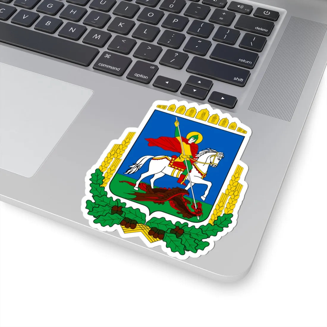 Coat of Arms of Kiev Oblast (Ukraine) (Coat of Arms) STICKER Vinyl Kiss-Cut Decal - The Sticker Space