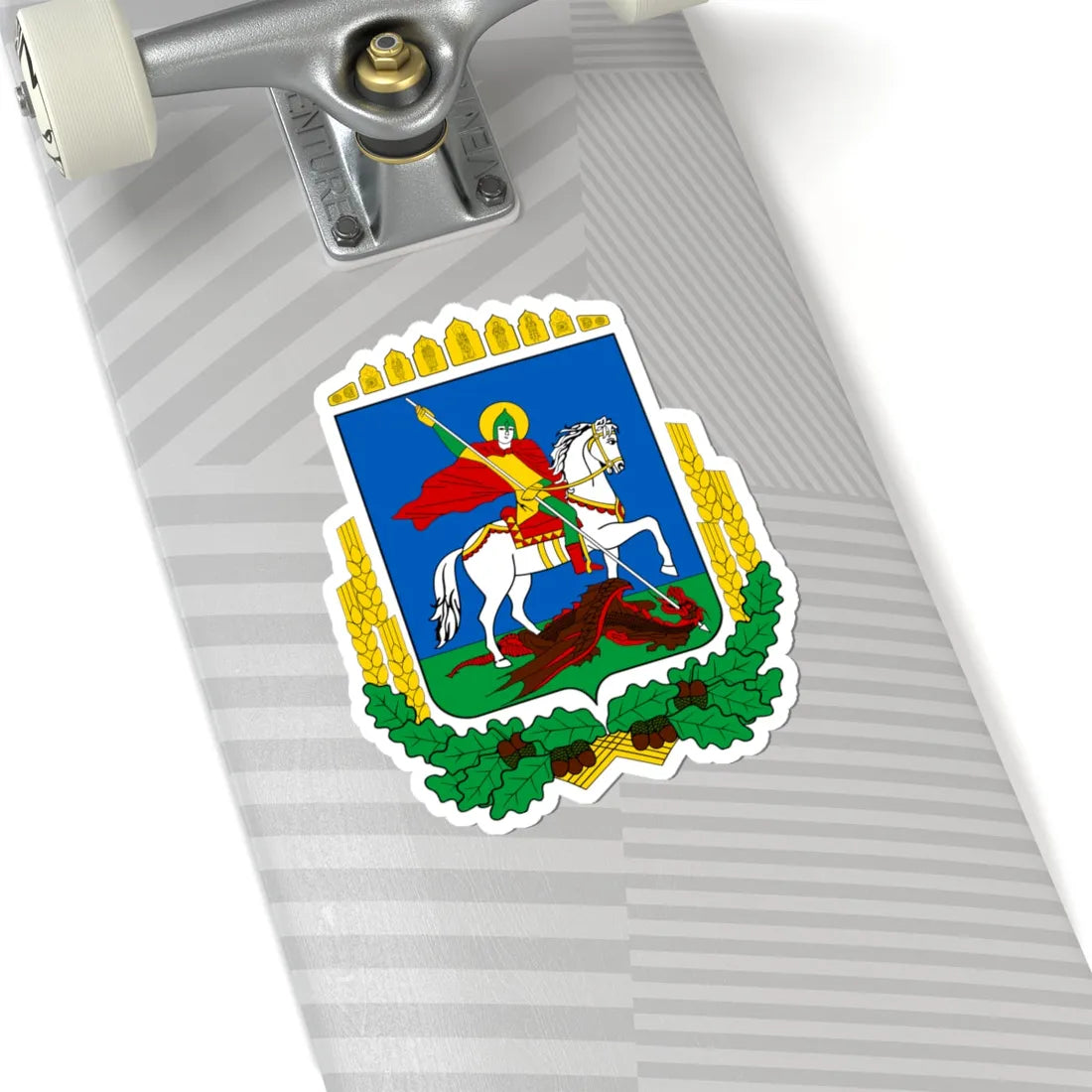 Coat of Arms of Kiev Oblast (Ukraine) (Coat of Arms) STICKER Vinyl Kiss-Cut Decal - The Sticker Space