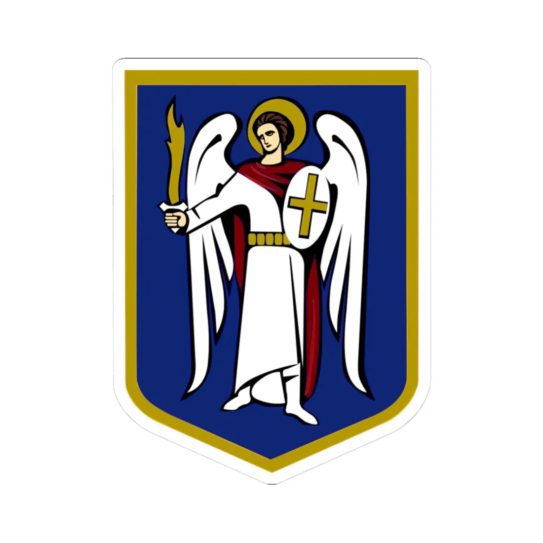 Coat of arms of Kiev (Ukraine) (Coat of Arms) STICKER Vinyl Kiss-Cut Decal 3 Inch White - The Sticker Space