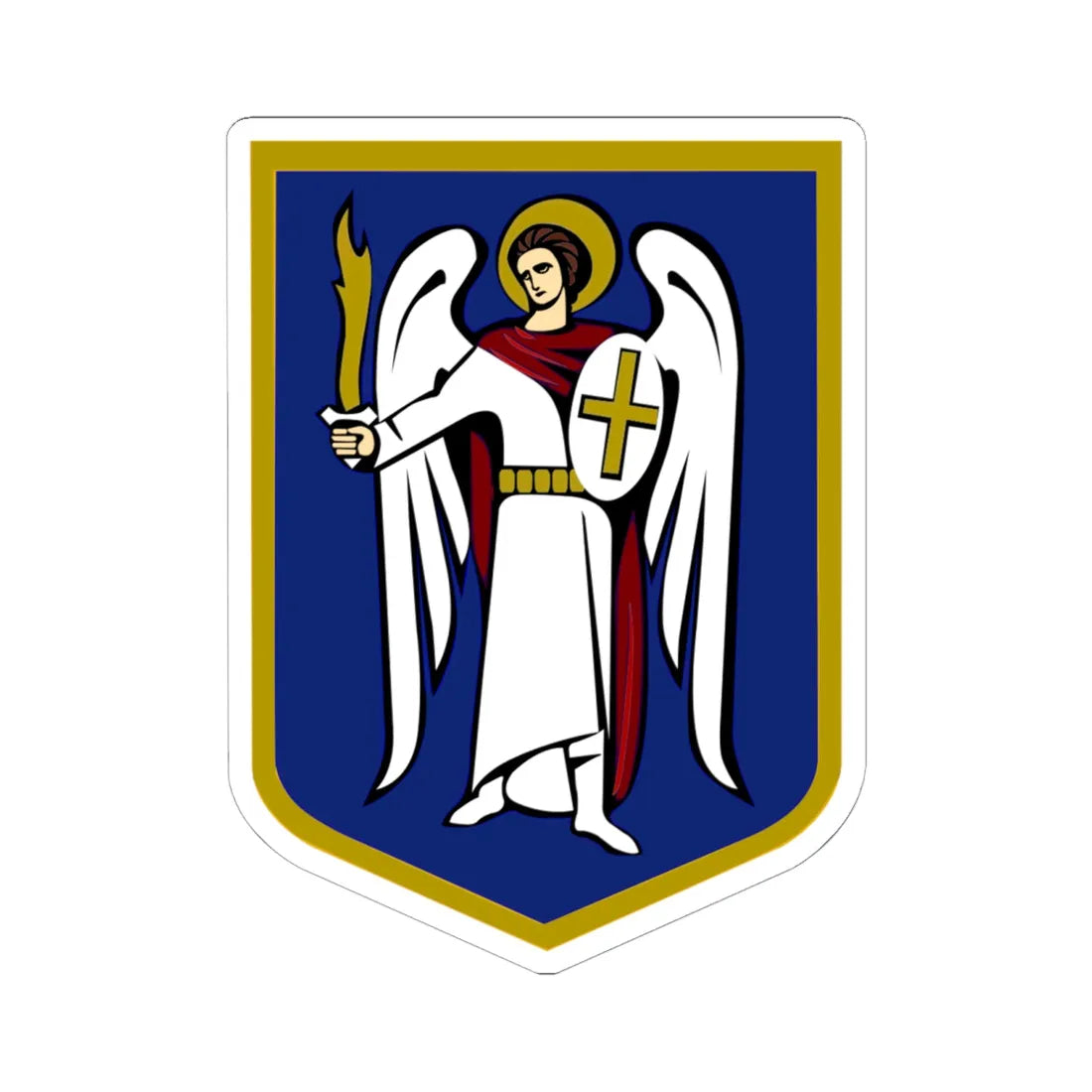 Coat of arms of Kiev (Ukraine) (Coat of Arms) STICKER Vinyl Kiss-Cut Decal 6 Inch White - The Sticker Space
