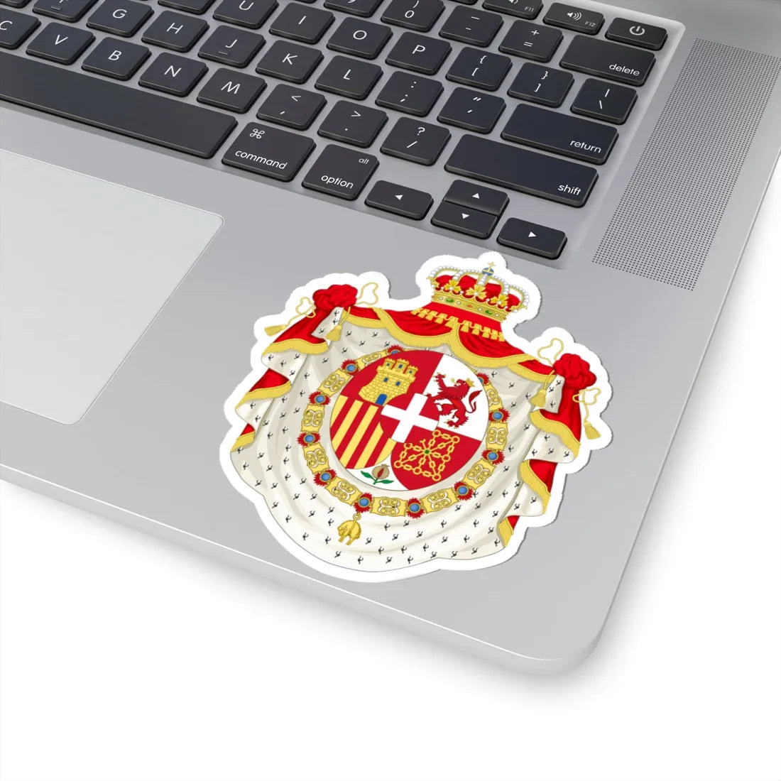 Coat of Arms of King Amadeo of Spain 1871-1873 (Spain) (Coat of Arms) STICKER Vinyl Kiss-Cut Decal - The Sticker Space