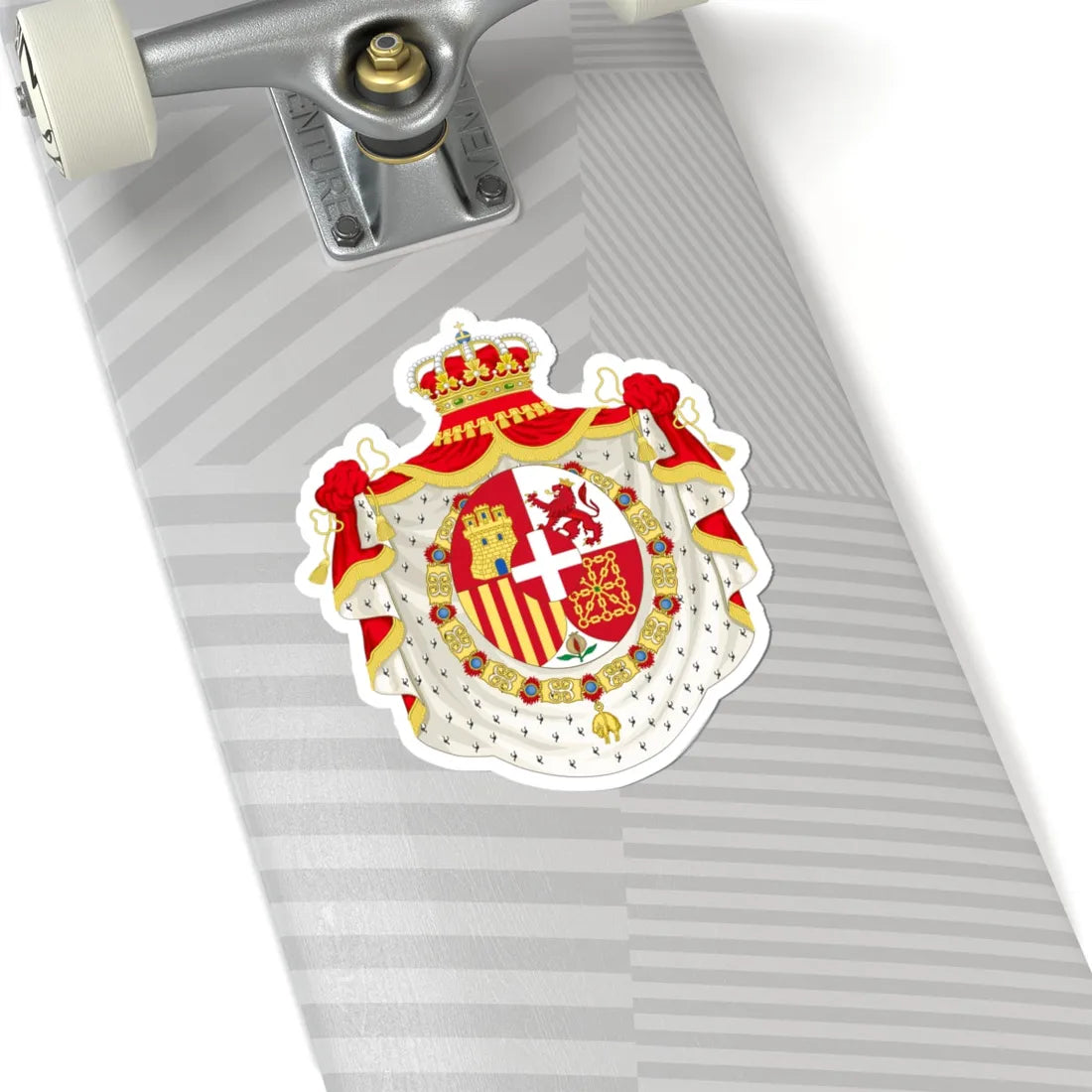Coat of Arms of King Amadeo of Spain 1871-1873 (Spain) (Coat of Arms) STICKER Vinyl Kiss-Cut Decal - The Sticker Space