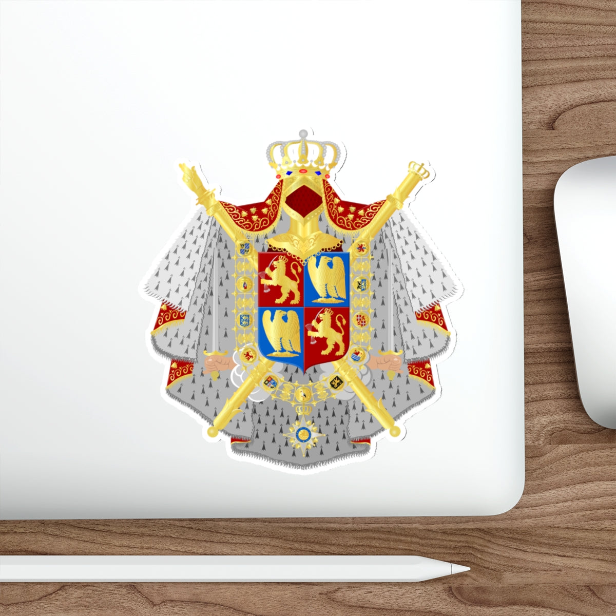 Coat of arms of kingdom Holland King Lodewijk 1808 STICKER Vinyl Die-Cut Decal-The Sticker Space