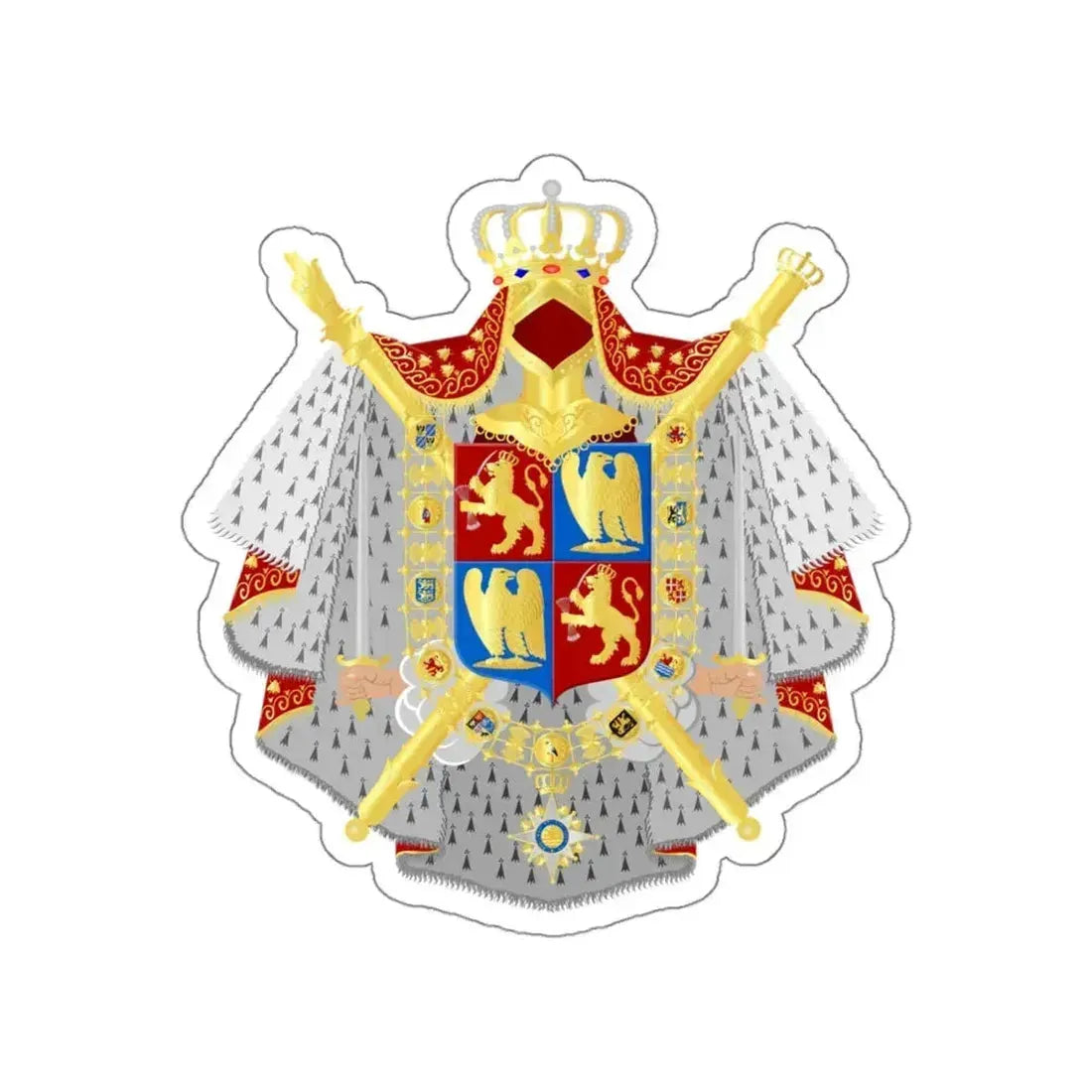 Coat of arms of kingdom Holland King Lodewijk 1808 STICKER Vinyl Die-Cut Decal 4 Inch - The Sticker Space