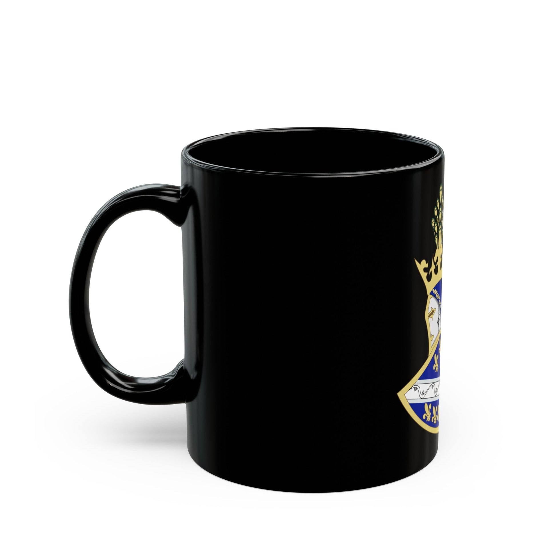 Coat of arms of Kingdom of Bosnia - Black Coffee Mug-The Sticker Space