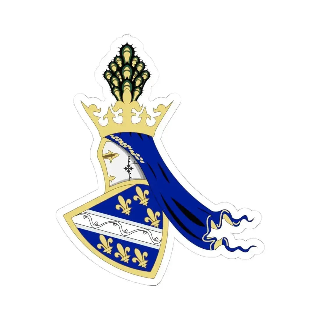 Coat of arms of Kingdom of Bosnia - STICKER Vinyl Kiss-Cut Decal 4 Inch White - The Sticker Space