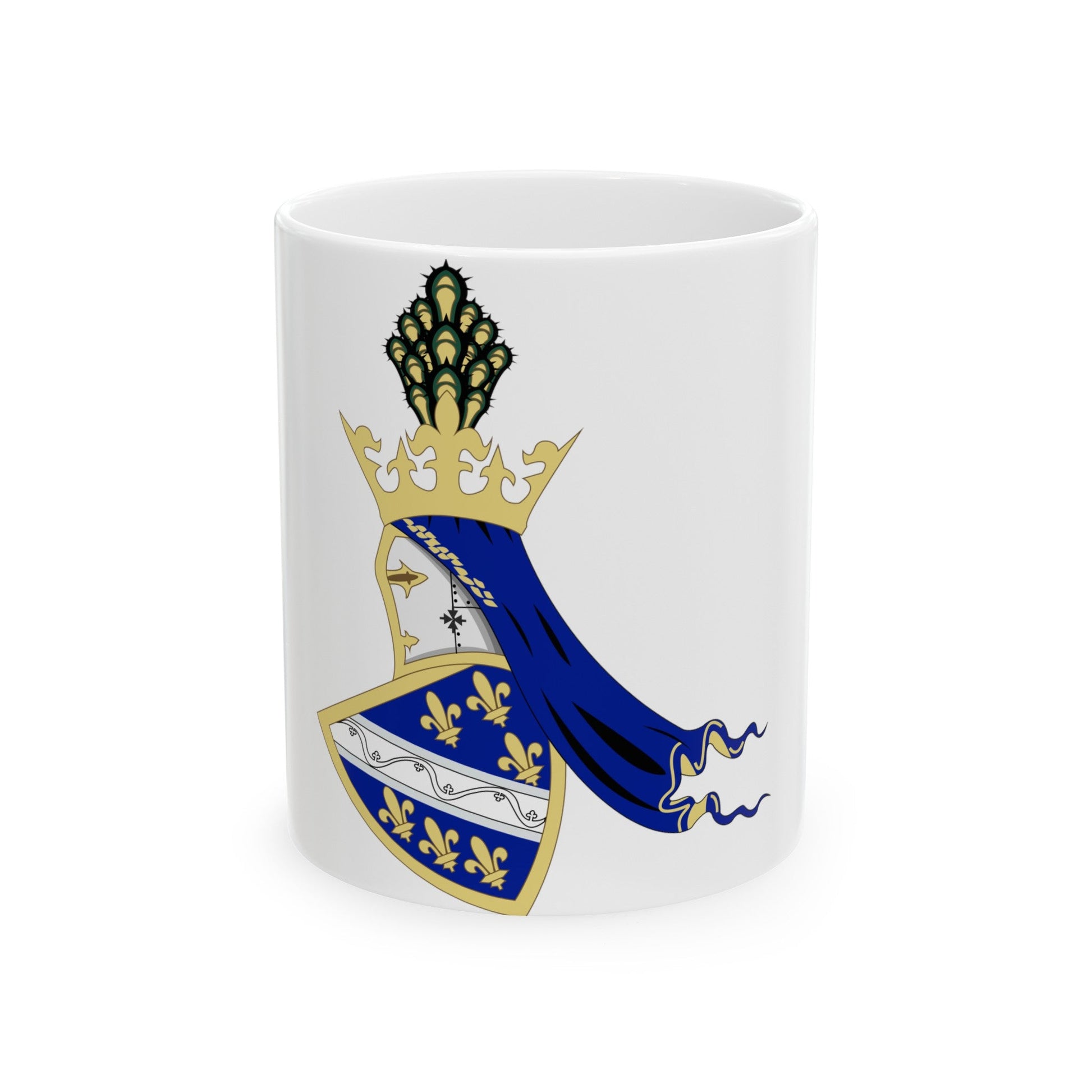 Coat of arms of Kingdom of Bosnia - White Coffee Mug-11oz-The Sticker Space