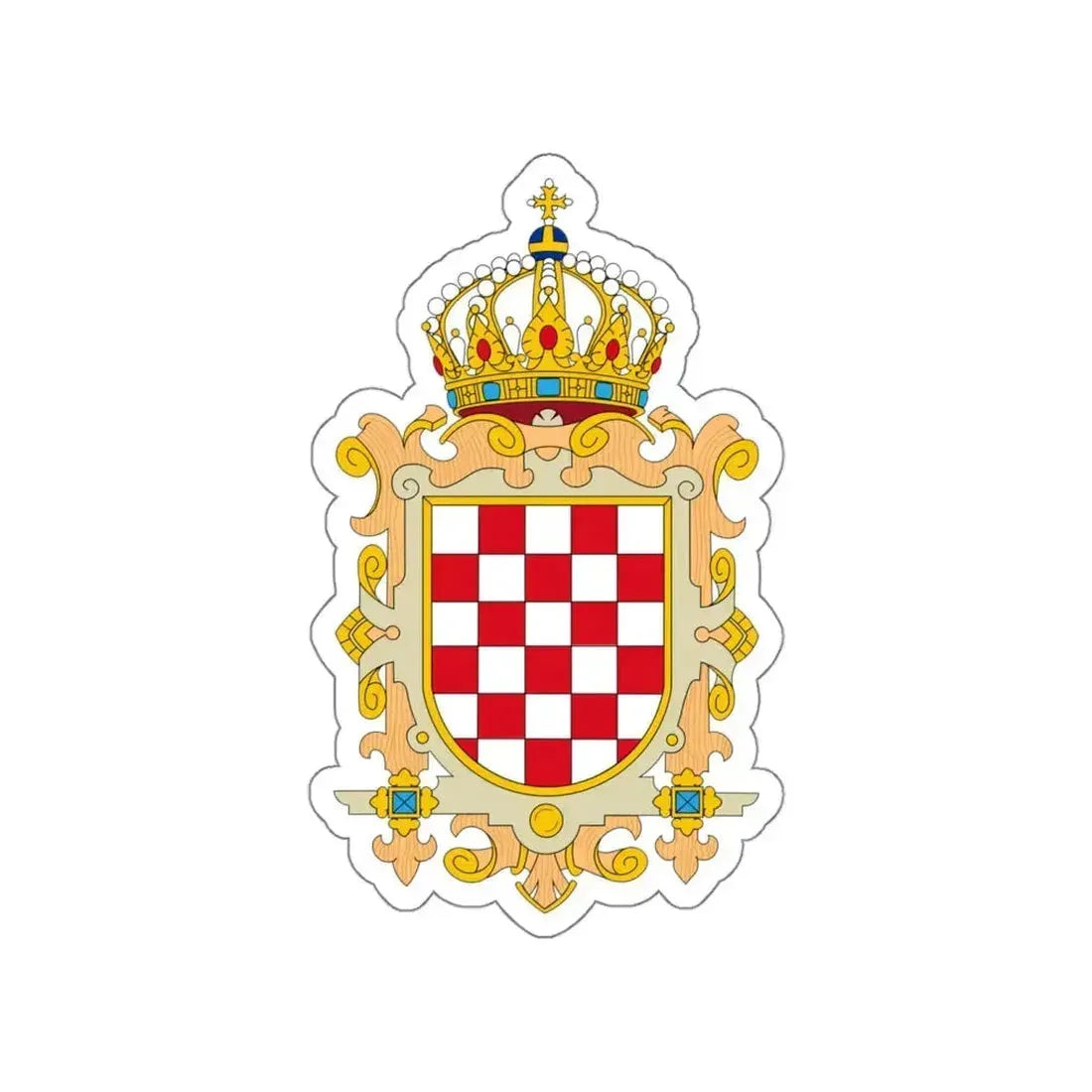Coat of Arms of Kingdom of Croatia STICKER Vinyl Die-Cut Decal 4 Inch - The Sticker Space